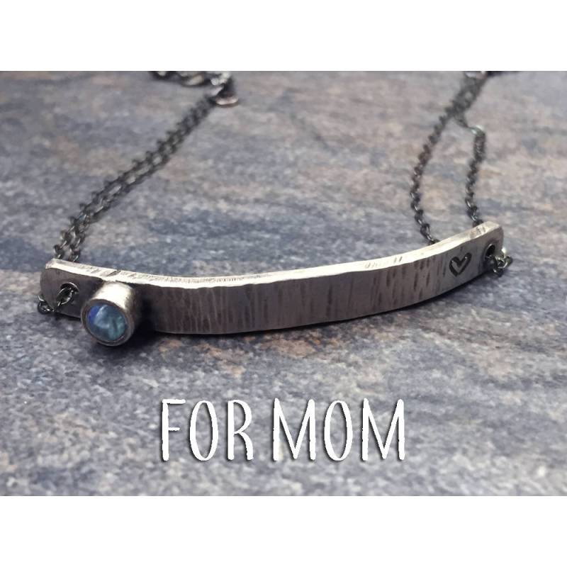 Mütter Sterlingsilber Oxidiert, Klobige Bar Und Kette, Mondstein Armband Sterling Silberarmband - Kostenloser Versand von lifeboho