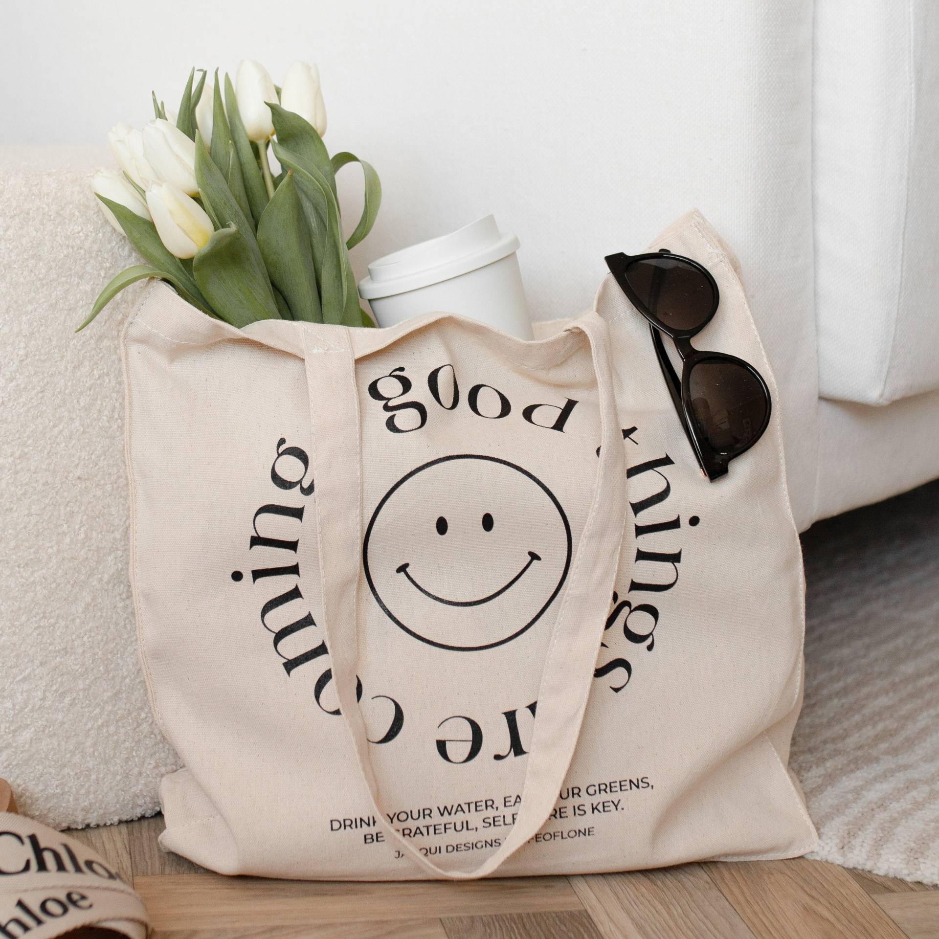 Baumwollbeutel "Good Things', Jutebeutel, Tasche Baumwollbeutel "Good Things', Jutebeutel, Tasche von lifeoflone