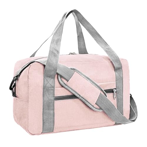 lifwimner 40L Handgepäck Tasche für Flugzeug, Faltbare Reisetasche, Handgepäck Koffer, Weekendertasche, Große Sporttasche für Damen Herren (40L, Rosa) von lifwimner