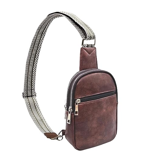 lifwimner Bauchtasche Damen Umhängetasche Klein Damen Kunstleder Crossbody Bag Sling Bag Stylisch Schultertasche für Frauen von lifwimner