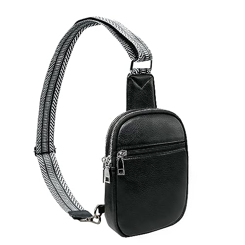 lifwimner Bauchtasche Damen Umhängetasche Klein Damen Kunstleder Crossbody Bag Sling Bag Stylisch Schultertasche für Frauen von lifwimner