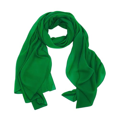 lifwimner Chiffon Schal Damen, Sommer Festliche Schal für Abendkleid, Stola Hijab 175x70 cm Leichte Schals und Tücher Chiffontücher für Braut Sommer Hochzeits (Grün, 175x70 cm) von lifwimner