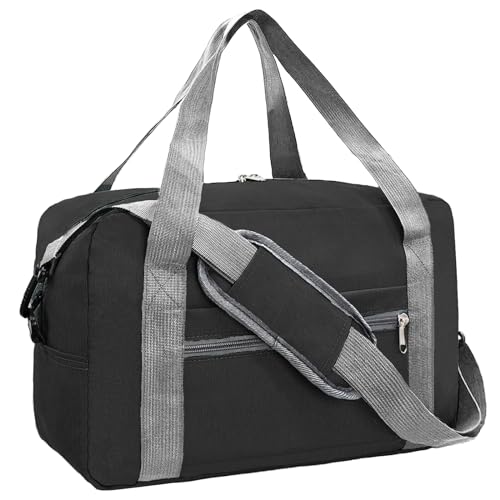 lifwimner für Easyjet Handgepäck 45x36x20 cm Cabin Bag Tasche für Flugzeug Faltbare Reisetasche Weekendertasche für Damen Herren(Schwarz) von lifwimner