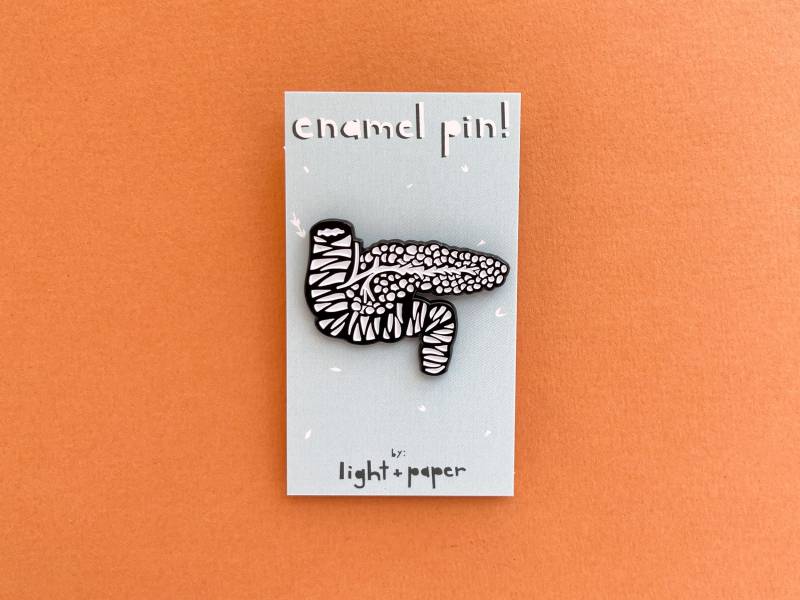 Bauchspeicheldrüse Anatomie Emaille Pin von lightpaper