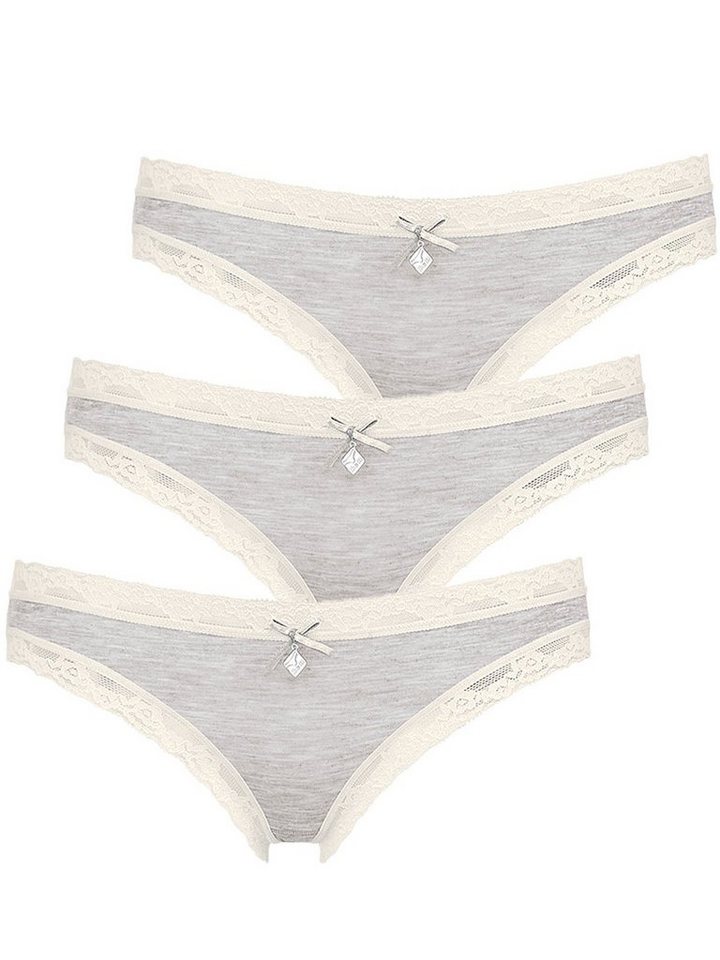 like it! Bikinislip 3er Pack Damen Minislip Kim (Packung, 3-St) Zwickel von like it!