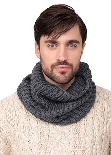 likemary Herren Schlauchschal – Multifunktionaler Schlauchschal aus Merinowolle – Handgemachter, Nachhaltiger, Warmer Loop Schal & Halswärmer – Ethisches Geschenk für Männer Grau von likemary
