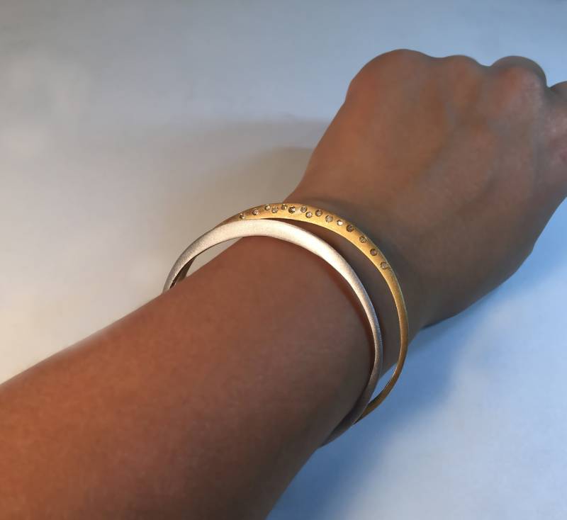 925 Silber Weiß Vergoldetes Armband Rhodiniert 925 Silber Weiß Vergoldetes Armband Rhodiniert von likhomanova