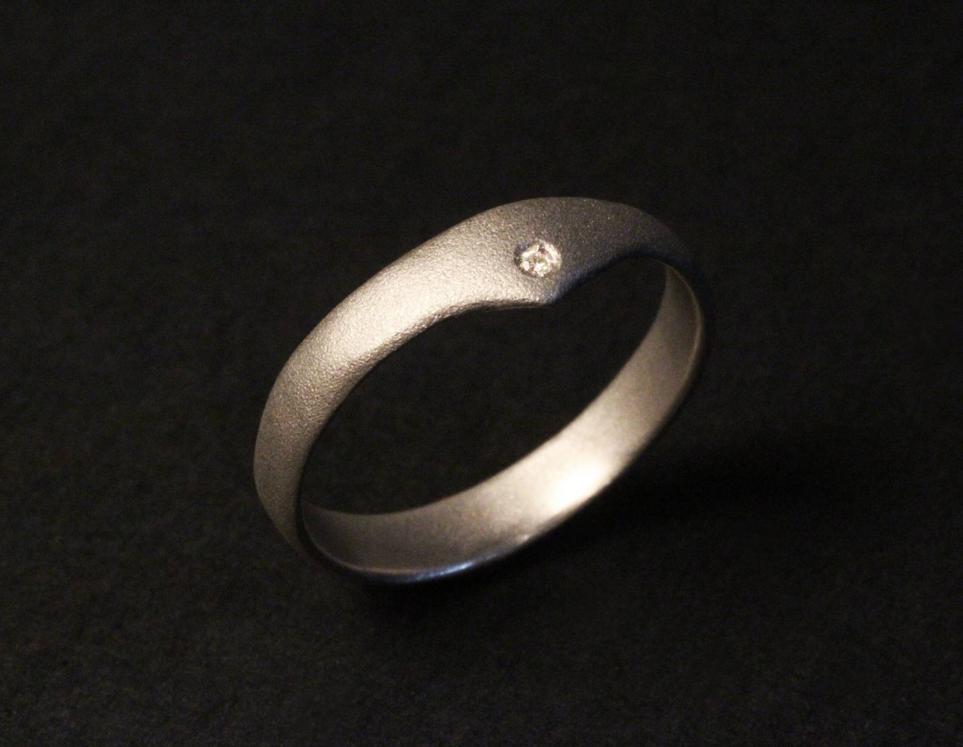 Diamant Ring Sterling Silber Weiß Vergoldet Rhodiniert von likhomanova