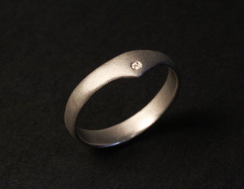 Diamant Ring Sterling Silber Weiß Vergoldet Rhodiniert Diamant Ring Sterling Silber Weiß Vergoldet Rhodiniert von likhomanova