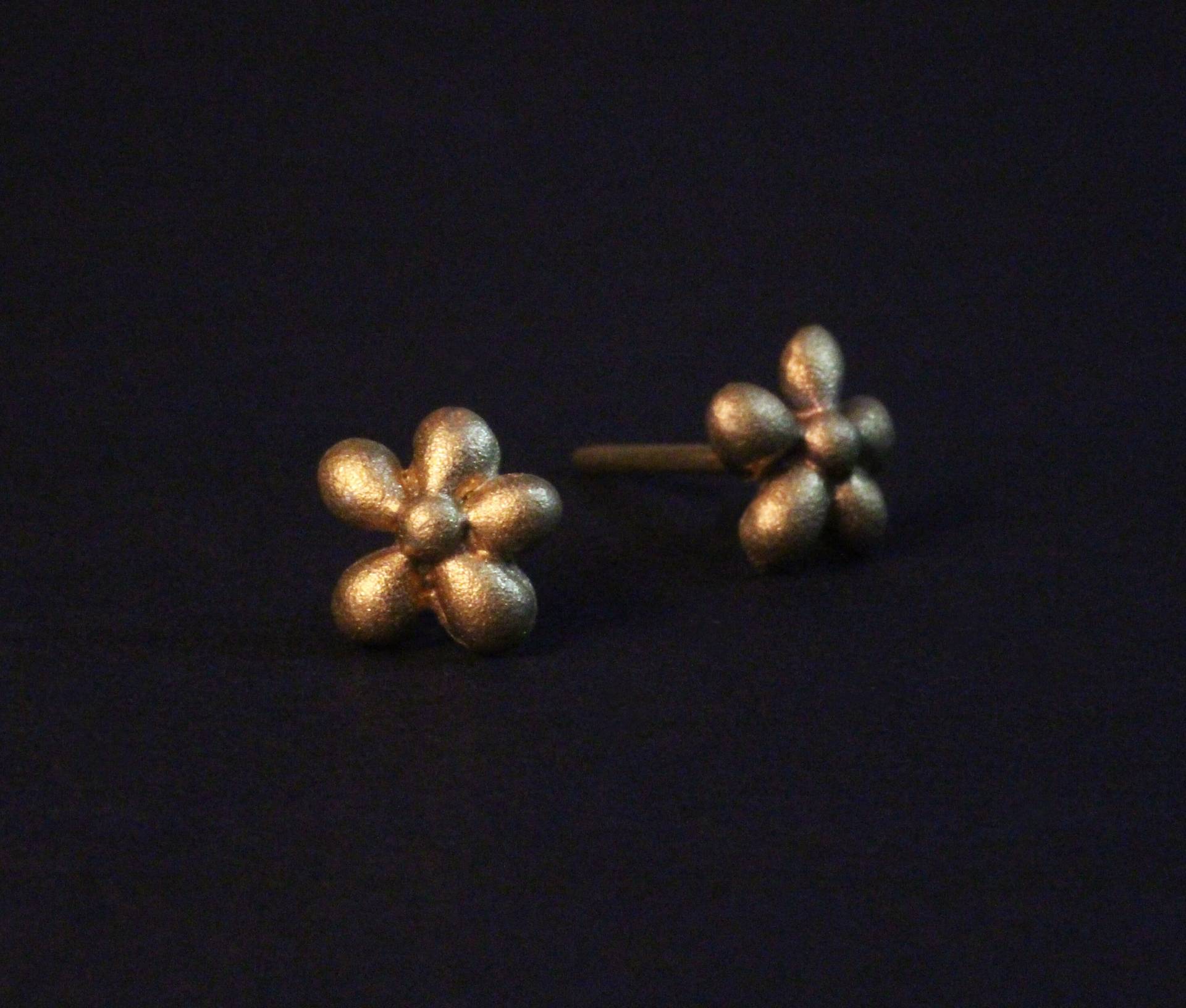 Silber Ohrringe Vergoldet Blume von likhomanova