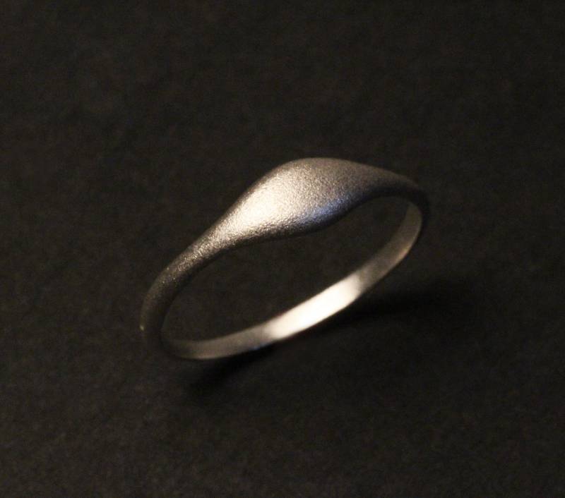 Silberring Gebürstet, Weißgold Rhodiniert Silberring Gebürstet, Weißgold Rhodiniert von likhomanova