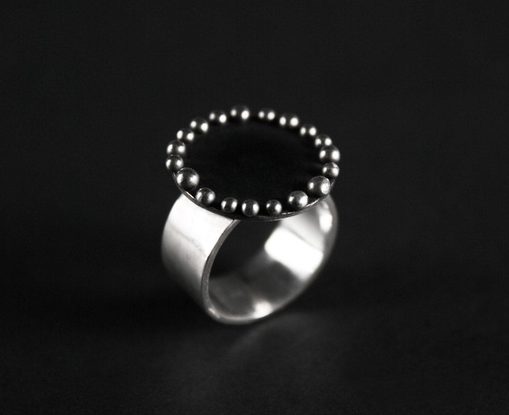 sterling Silber Bubbles Ring 2 Farben von likhomanova