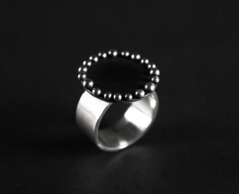 sterling Silber Bubbles Ring 2 Farben sterling Silber Bubbles Ring 2 Farben von likhomanova