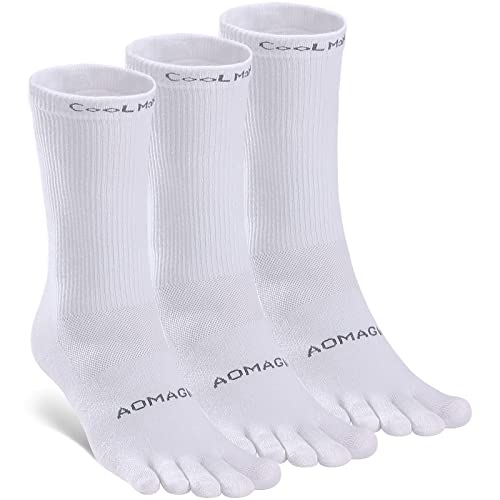 likloks Crew-Zehensocken für Männer und Frauen – Sportliche Lauf- und Wandersocken mit Zehen – Bequem, weich und atmungsaktiv, Weiß - M likloks Crew-Zehensocken für Männer und Frauen – Sportliche Lauf- und Wandersocken mit Zehen – Bequem, weich und atmungsaktiv, Weiß - M von likloks