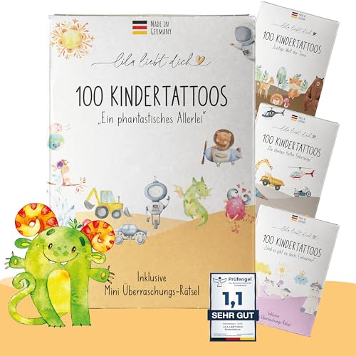 lila liebt dich 100 hautfreundliche und unbedenkliche Kindertattoos Phantastisches Allerlei, Tattoo Mädchen, Tattoo Kinder Jungen // made in Germany von lila liebt dich