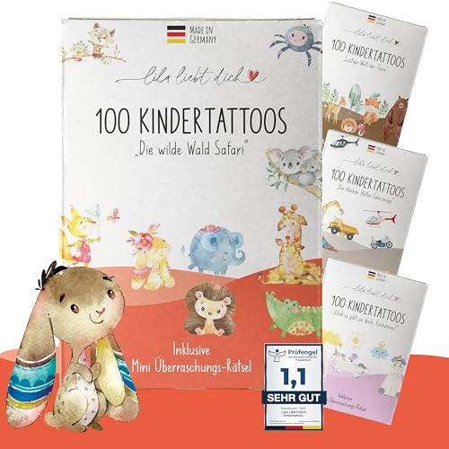 lila liebt dich /100 besonders hautfreundliche Tattoos zum Aufkleben, Kindergeburtstag Gastgeschenke, Hochzeit Kinder // made in Germany von lila liebt dich