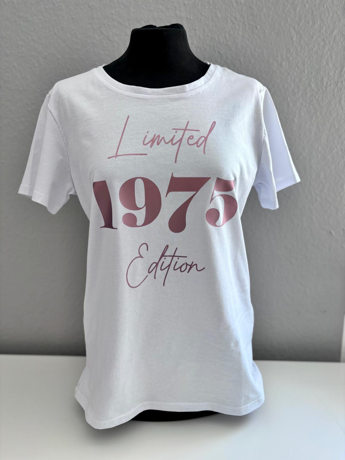 Bügelbild „Limited Edition" - Wunschjahr Z. B. 1975 Personalisierbares Retro Motiv Für Geburtstag & Diy Kleidung von lilaMANUFAKTUR