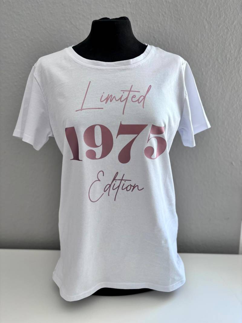 Bügelbild „Limited Edition" - Wunschjahr Z. B. 1975 Personalisierbares Retro Motiv Für Geburtstag & Diy Kleidung von lilaMANUFAKTUR