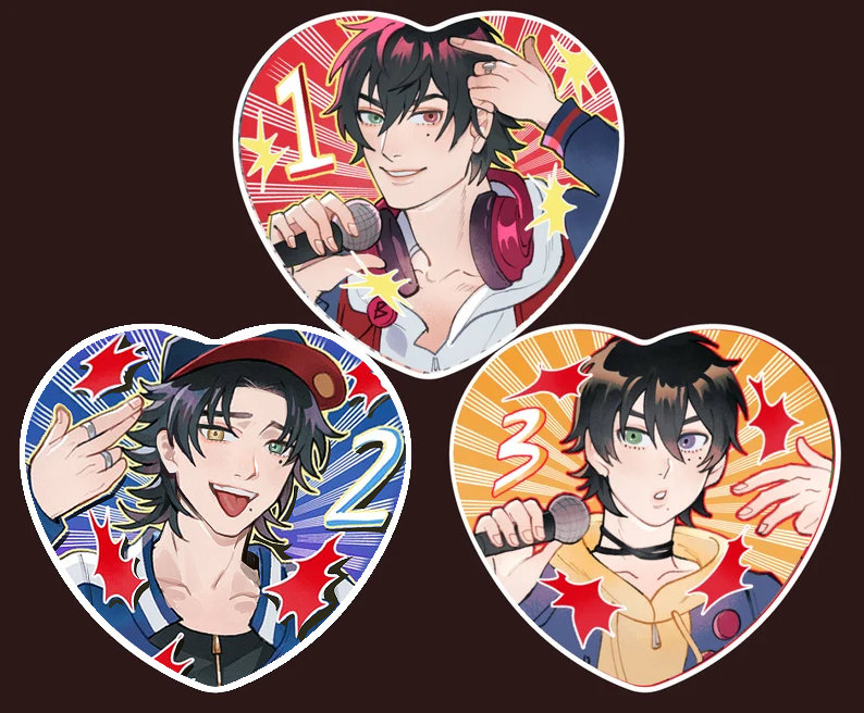 Hypmic Bb Herz Knöpfe von lilacbombs