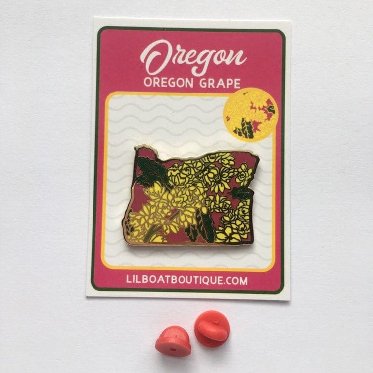 Oregon Grape - Hard Enamel Pin Zustandsblumen Serie Flair Revers Pins Oder Blumen Oregon-Trauben von lilboatboutique