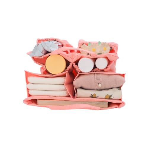 lilibell Wickeltasche für Eltern mit Fächern, Innentasche Handtaschen organizer, Taschenorganizer für Newborn Baby Essentials, Waschbar und Flexibel, Ideal für Reisen & Rucksack, Rosa von lilibell