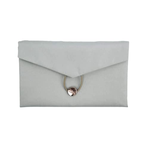 lilibell Daily Daisy Wickeltisch Organizer (25 cm x 15 cm) & Kosmetiktasche 2-in-1 – Wasserabweisende Kleine Wickeltasche für Unterwegs, Mommy Bag für Windeln, Cremes & Feuchttücher, Grau von lilibell