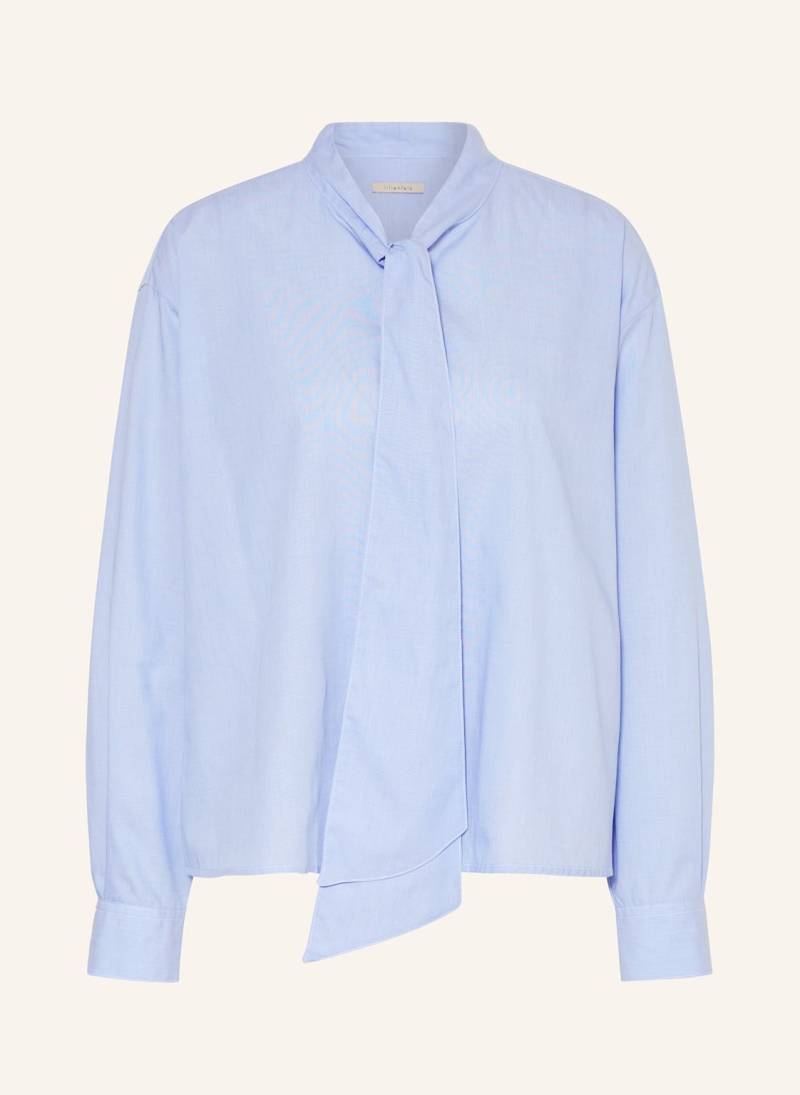 Lilienfels Bluse Mit Schluppe blau von lilienfels