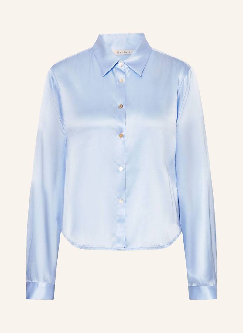 Lilienfels Hemdbluse Aus Seide blau von lilienfels
