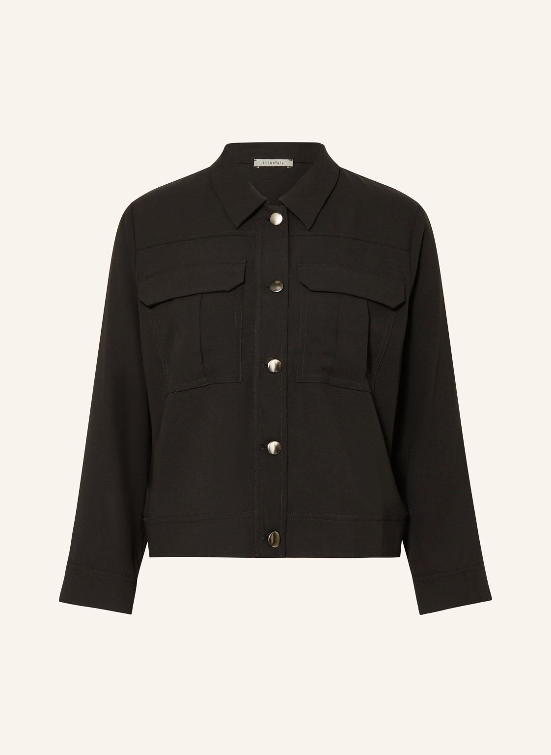 Lilienfels Hemdbluse Mit 3/4-Arm schwarz von lilienfels