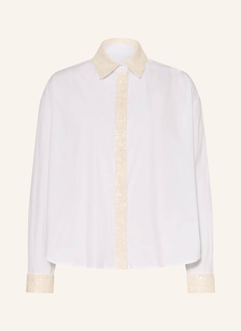 Lilienfels Hemdbluse Mit Pailletten weiss von lilienfels