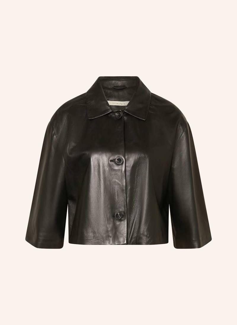Lilienfels Lederjacke Mit 3/4-Arm schwarz von lilienfels