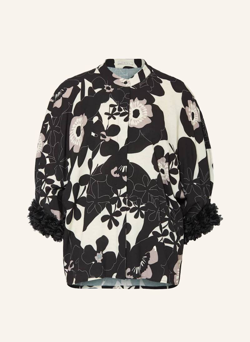 Lilienfels Leinenbluse Mit 3/4-Arm schwarz von lilienfels