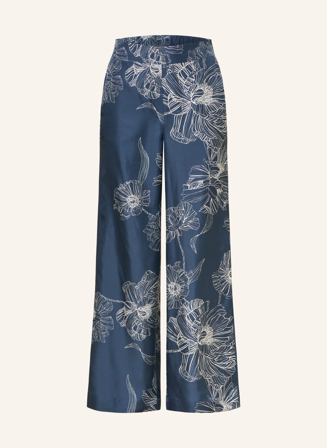 Lilienfels Marlenehose Aus Seide blau von lilienfels