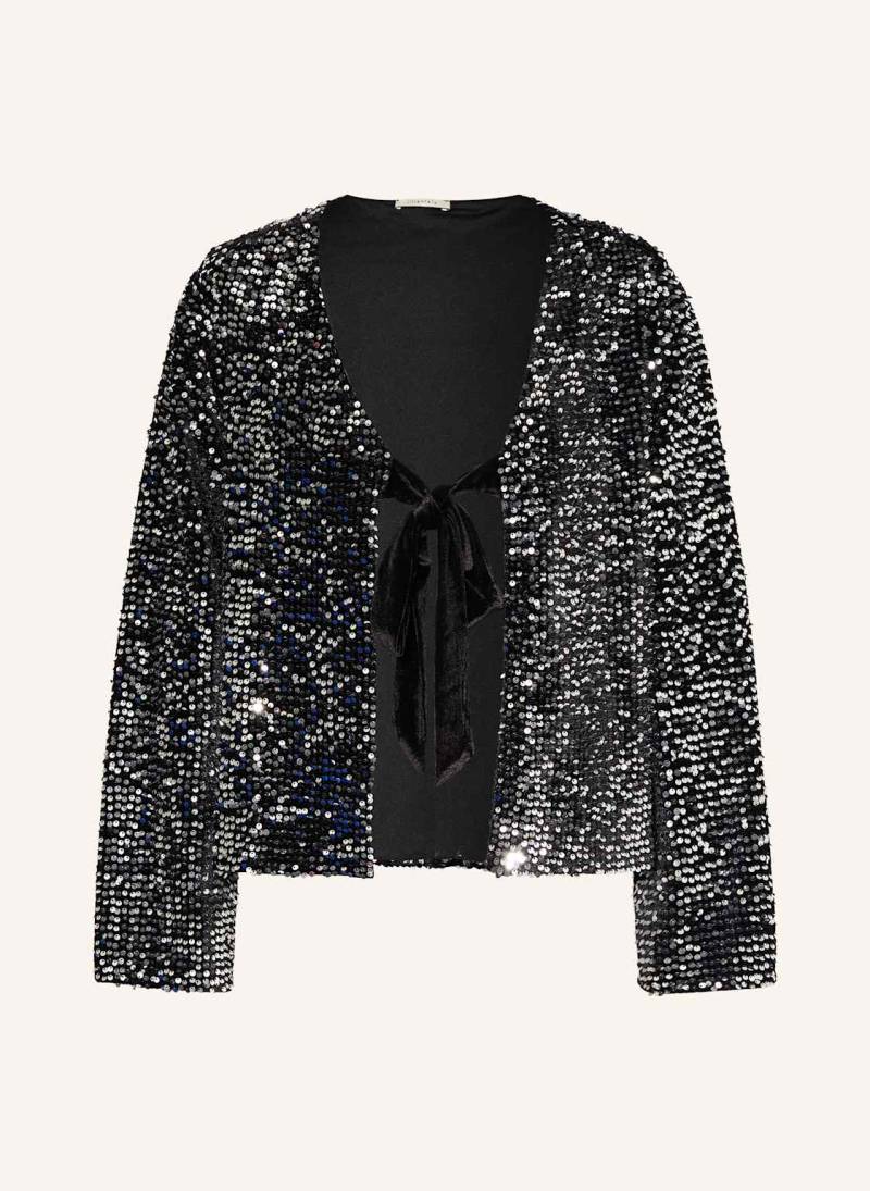 Lilienfels Samtjacke Mit Pailletten schwarz von lilienfels