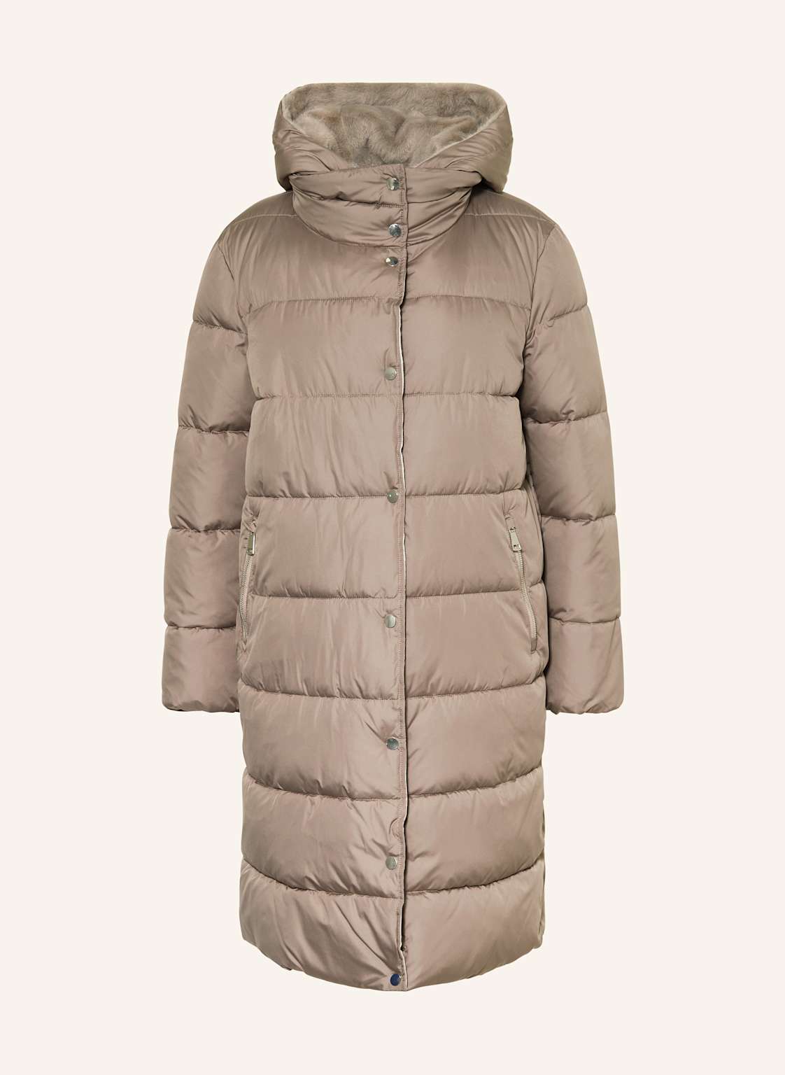 Lilienfels Steppmantel Mit Herausnehmbarer Blende Und Kunstpelz beige von lilienfels