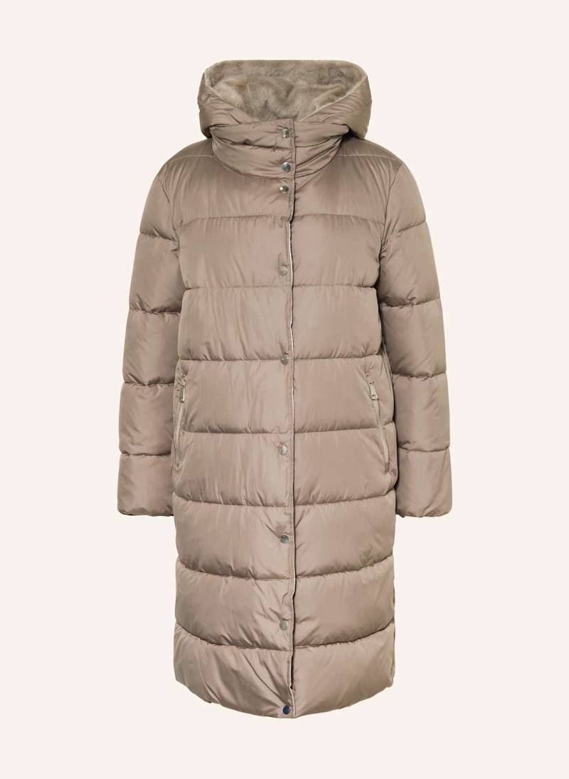 Lilienfels Steppmantel Mit Herausnehmbarer Blende Und Kunstpelz beige von lilienfels