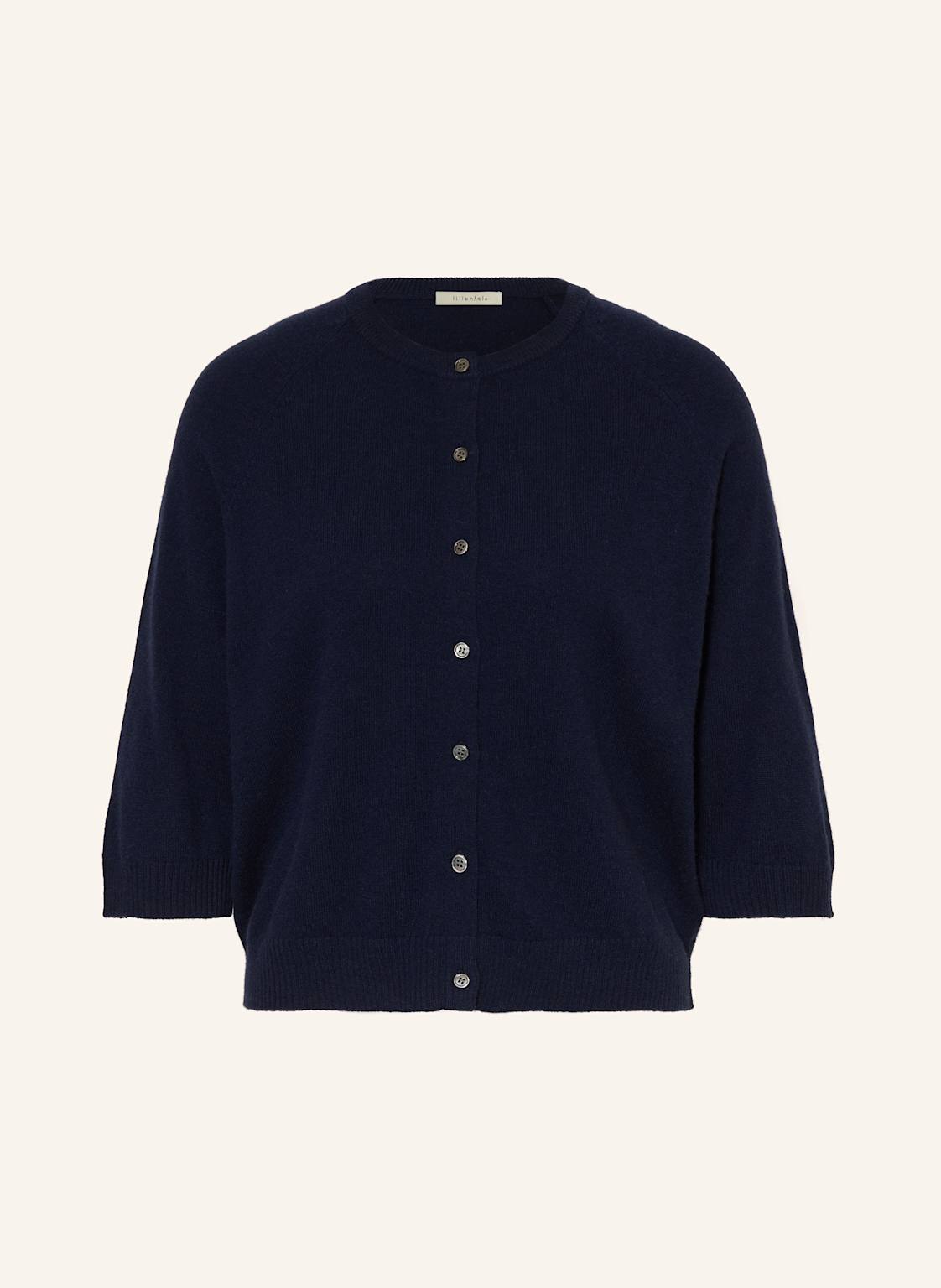 Lilienfels Strickjacke Aus Cashmere Mit 3/4-Arm blau von lilienfels