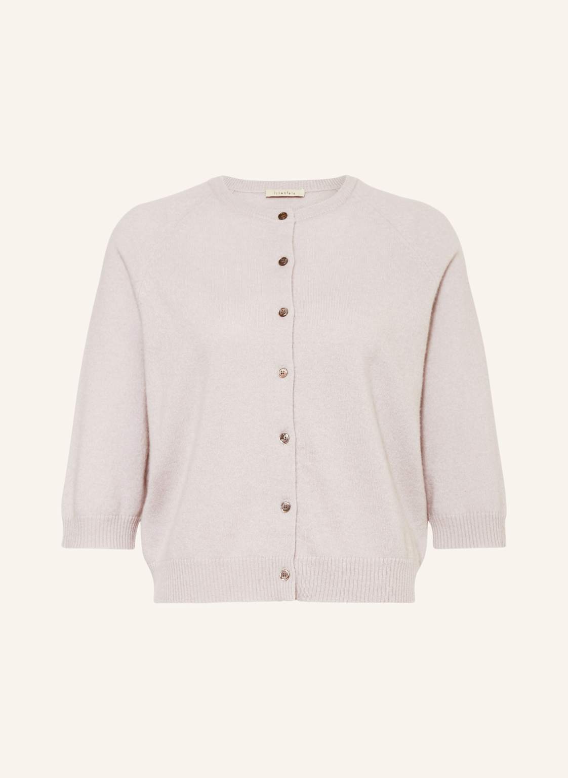 Lilienfels Strickjacke Aus Cashmere Mit 3/4-Arm grau von lilienfels