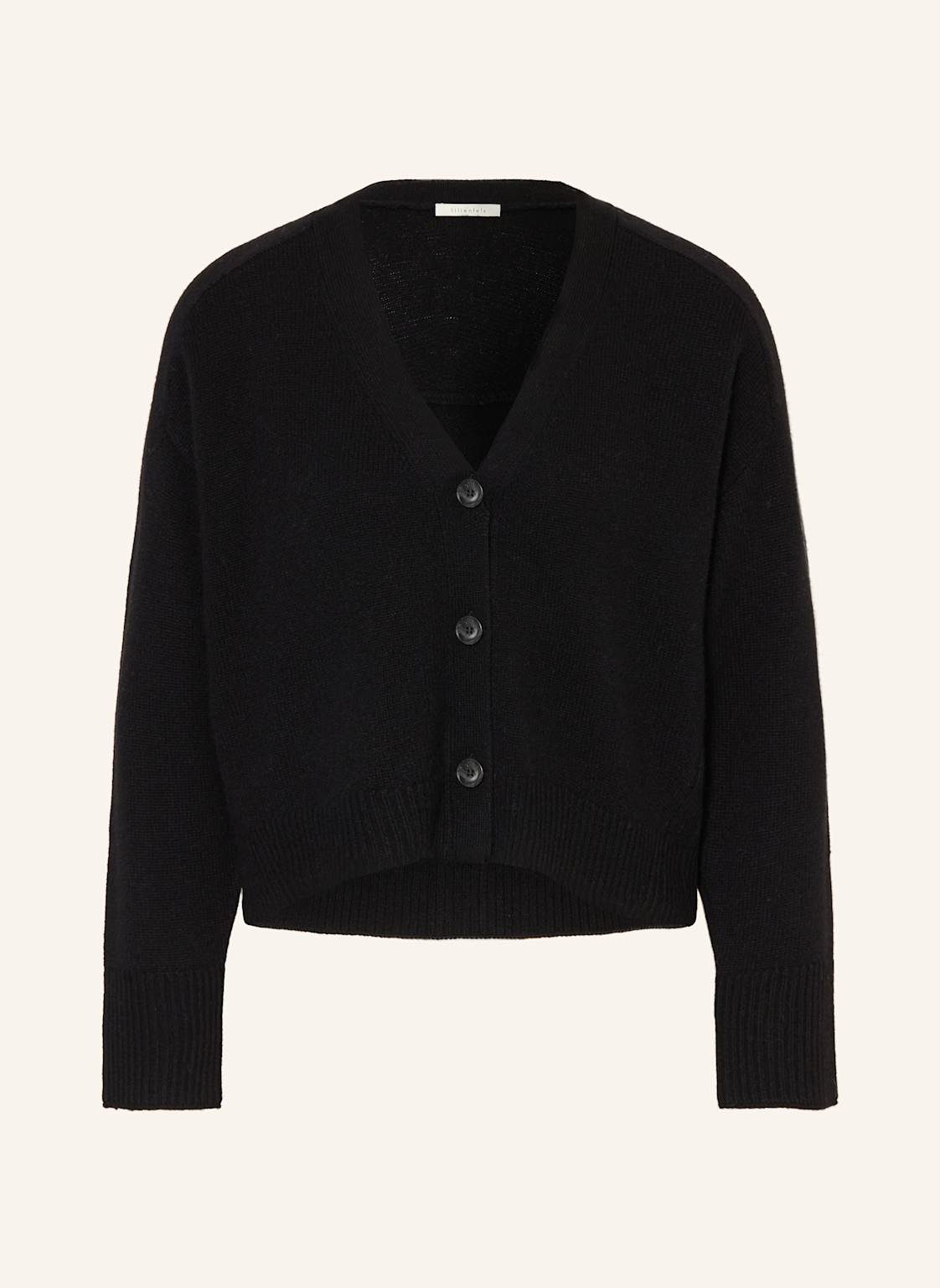 Lilienfels Strickjacke Aus Cashmere schwarz von lilienfels