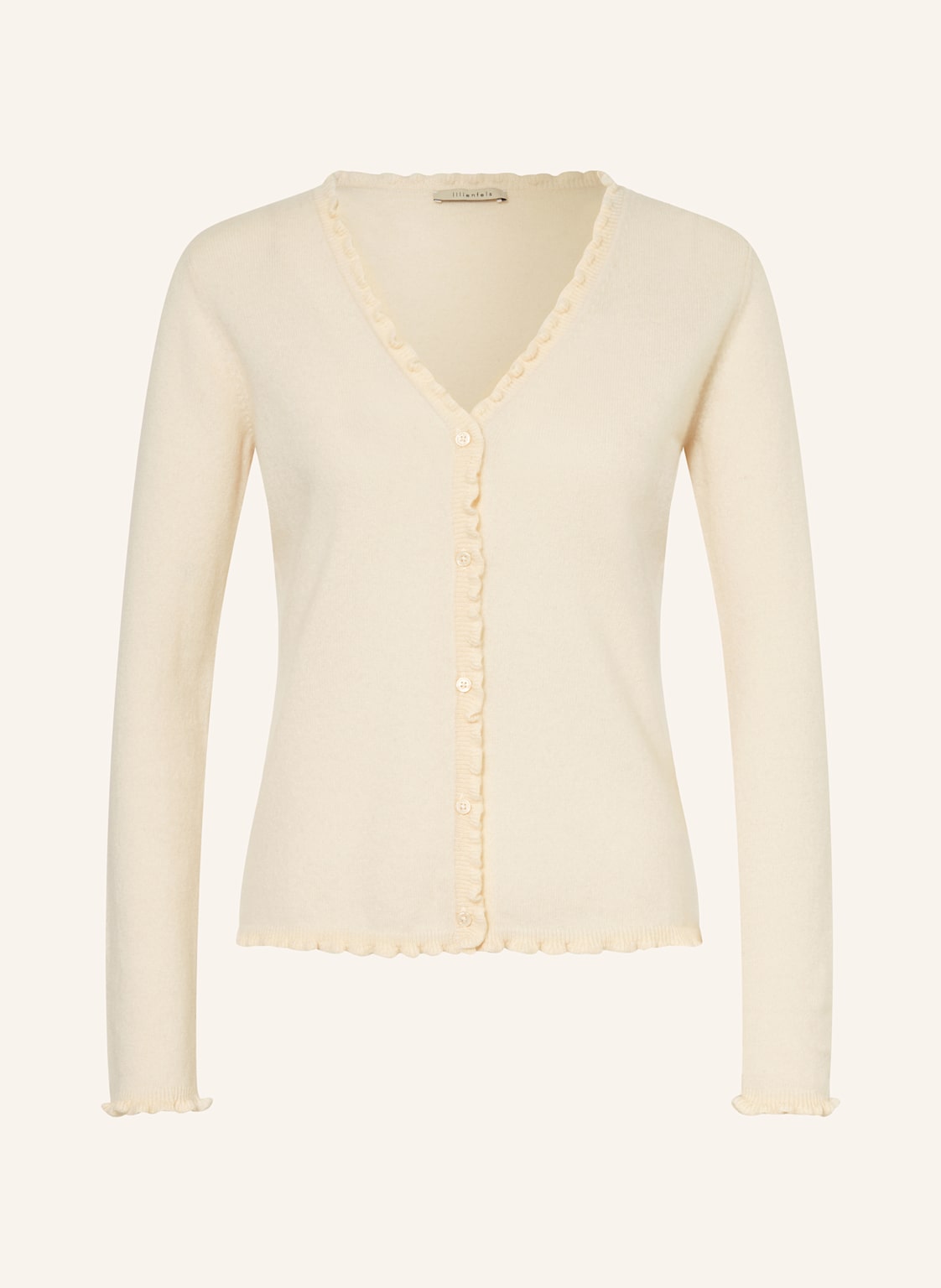 Lilienfels Strickjacke Aus Cashmere weiss von lilienfels