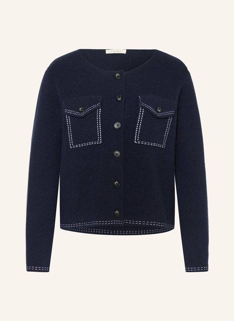 Lilienfels Strickjacke Mit Cashmere blau von lilienfels