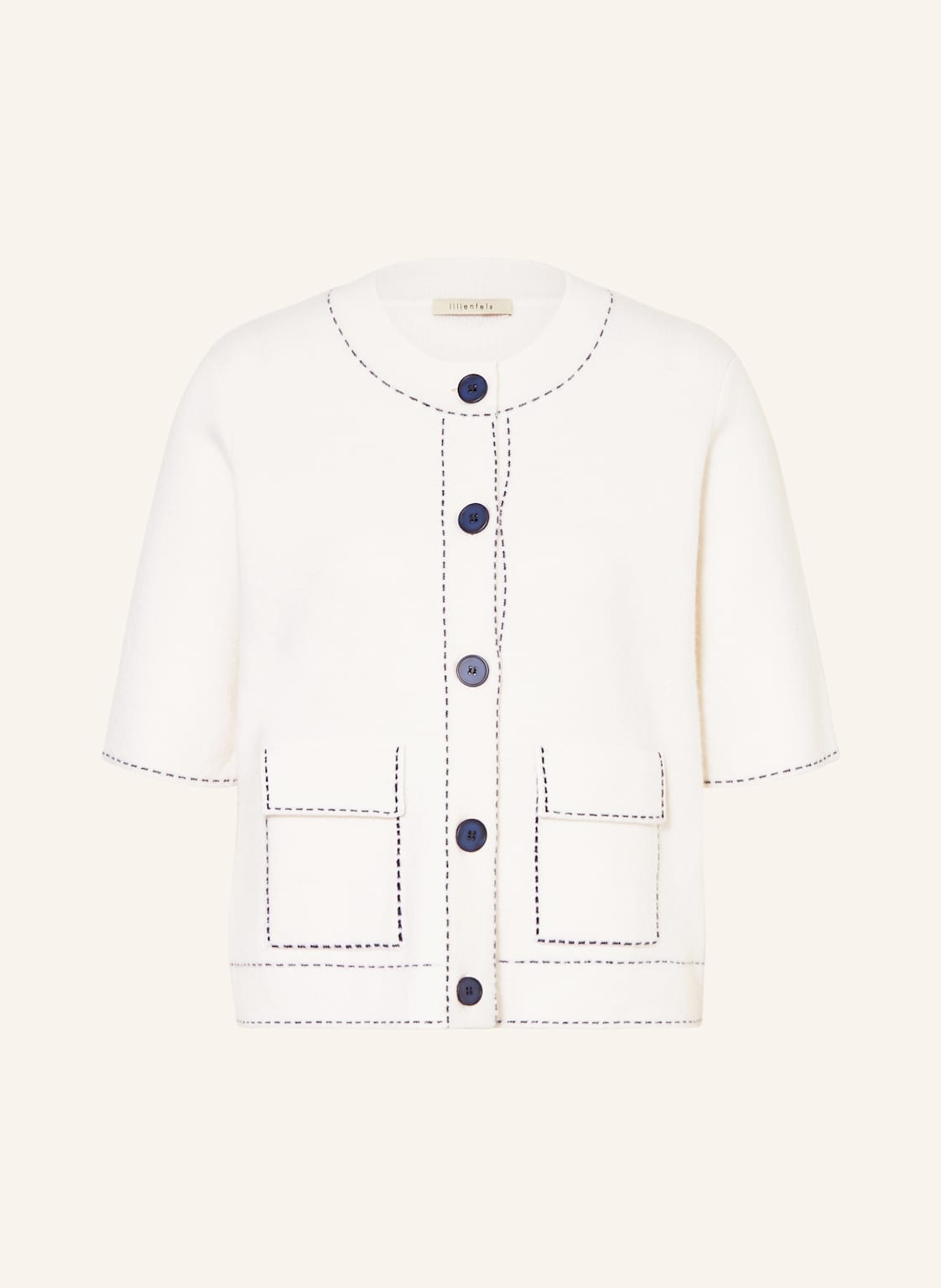 Lilienfels Strickjacke Mit Cashmere weiss von lilienfels