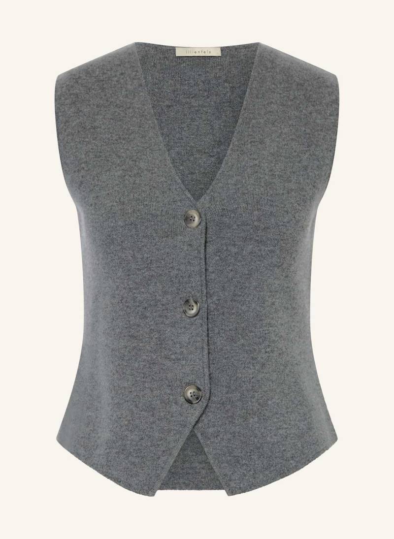 Lilienfels Strickweste Mit Cashmere grau von lilienfels