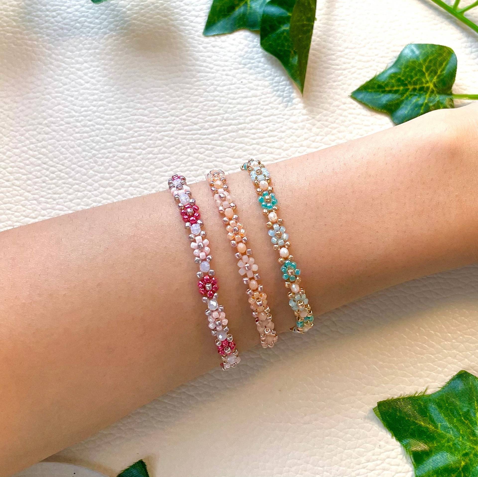 Blumen Armband | Für Frauen, Perlenarmbänder Mit Blumen, Gänseblümchenperlenarmbänder, Geschenk Sie Blumen Armband | Für Frauen, Perlenarmbänder Mit Blumen, Gänseblümchenperlenarmbänder, Geschenk Sie von SaintLiliosaJewels