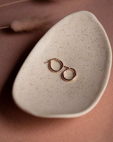 lille mus Creolen 'Basic' 925 Silber / vergoldet von lille mus