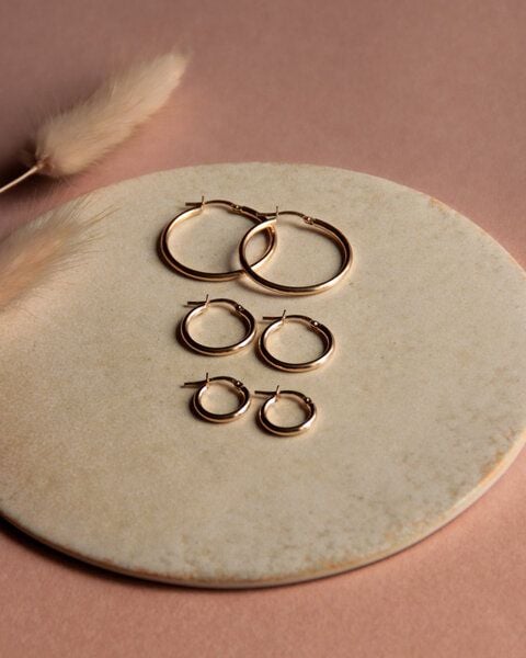 lille mus Creolen 'Basic' 925 Silber / vergoldet von lille mus