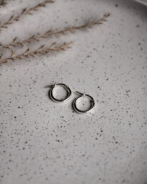 lille mus Creolen 'Basic' 925 Silber / vergoldet von lille mus