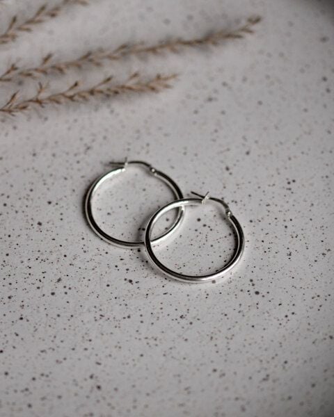 lille mus Creolen 'Basic' 925 Silber / vergoldet von lille mus