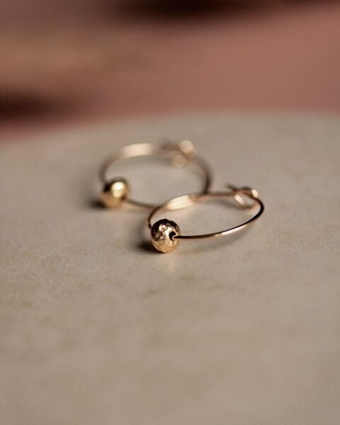 lille mus Creolen 'Glanzperle' aus 925 Silber / vergoldet von lille mus