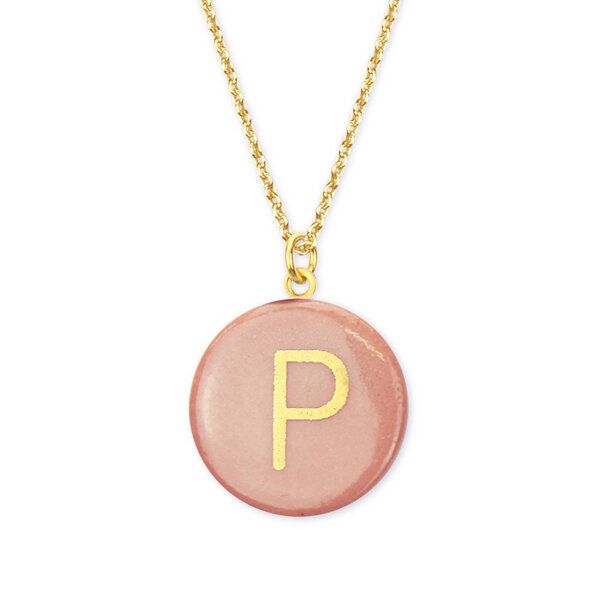 lille mus Halskette mit Porzellananhänger BUCHSTABE Porzellanschmuck von lille mus